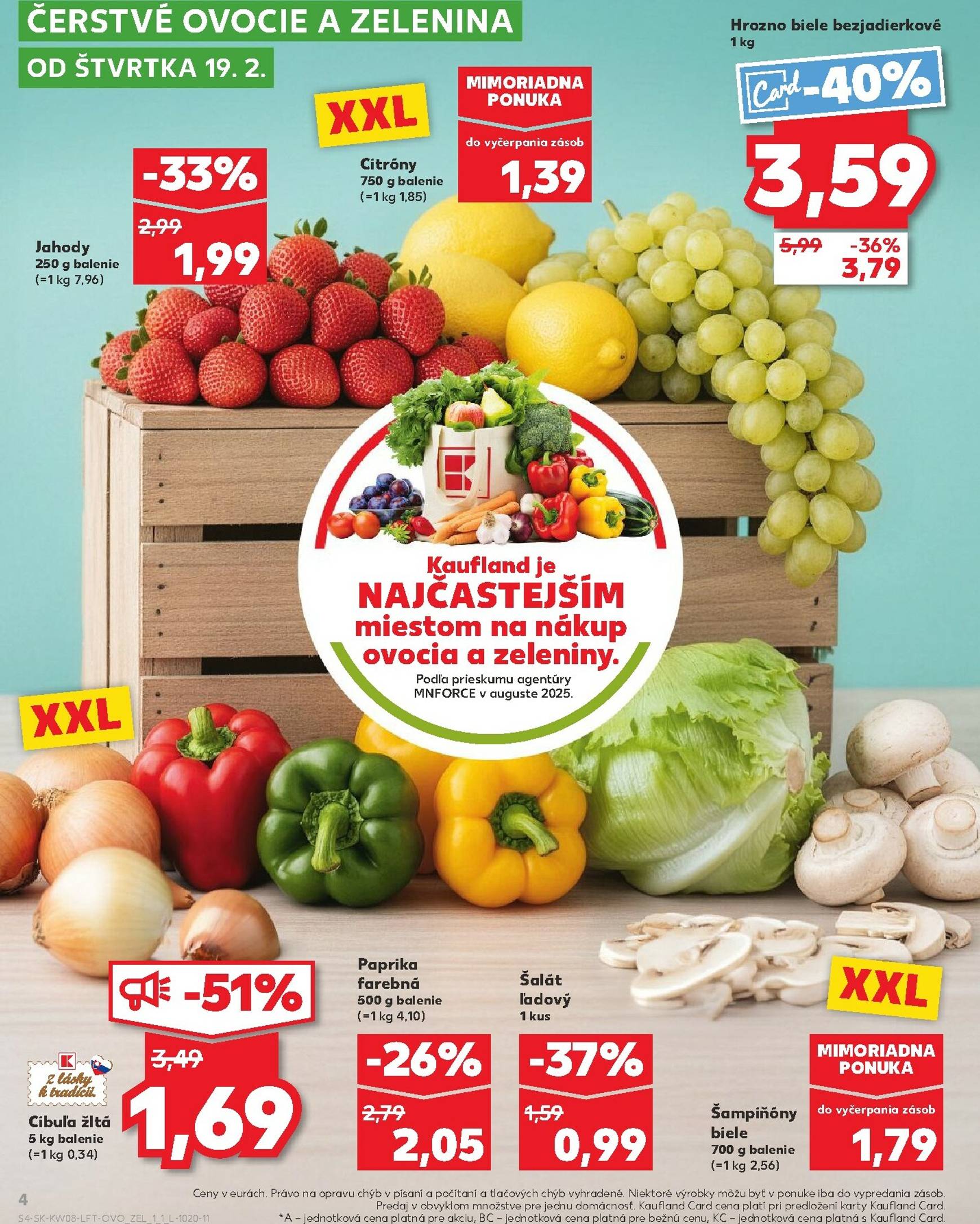 Page 4 of Aktuálny kaufland leták platný od štvrtka 19.02 do 25.02