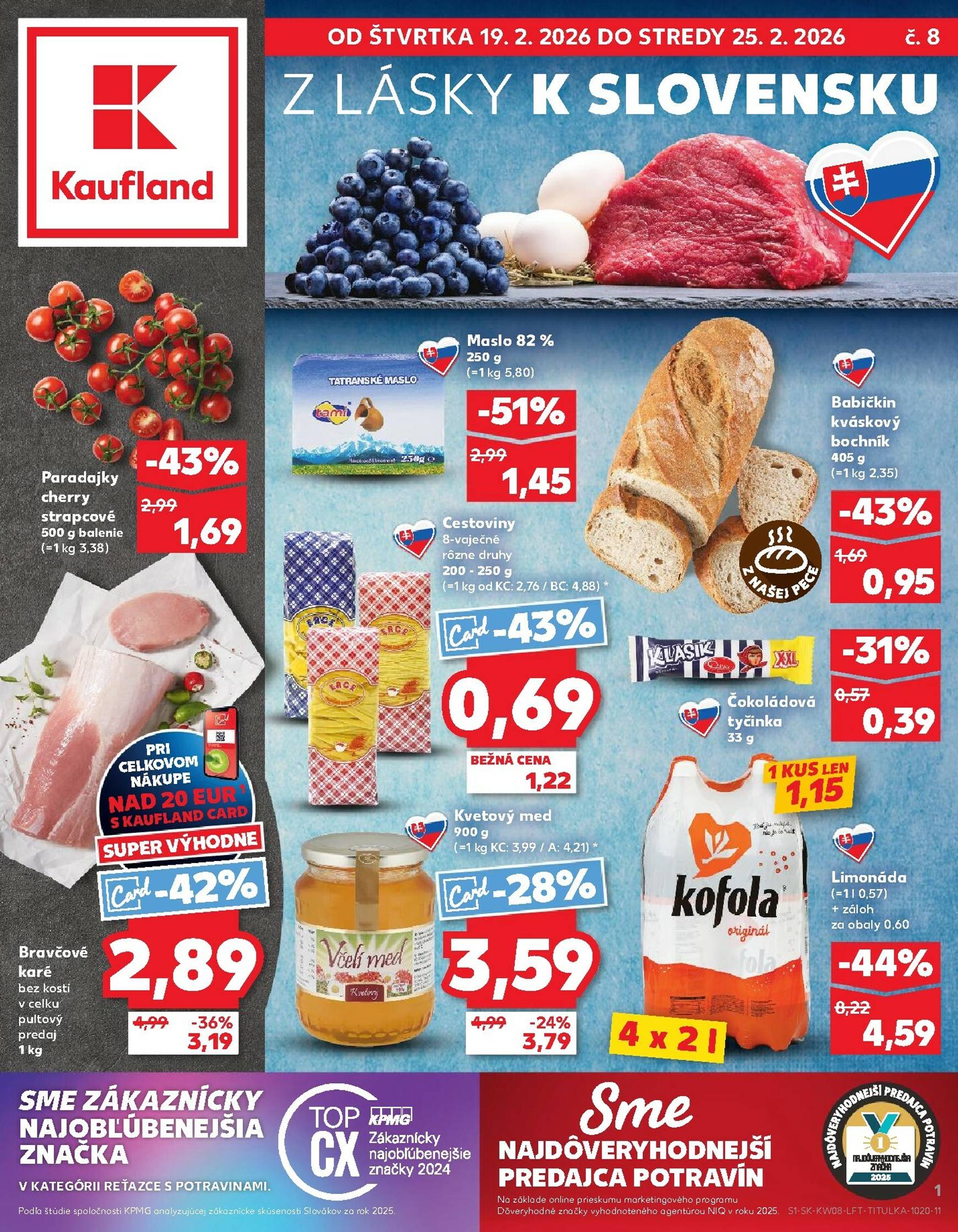 Page 1 of Aktuálny kaufland leták platný od štvrtka 19.02 do 25.02