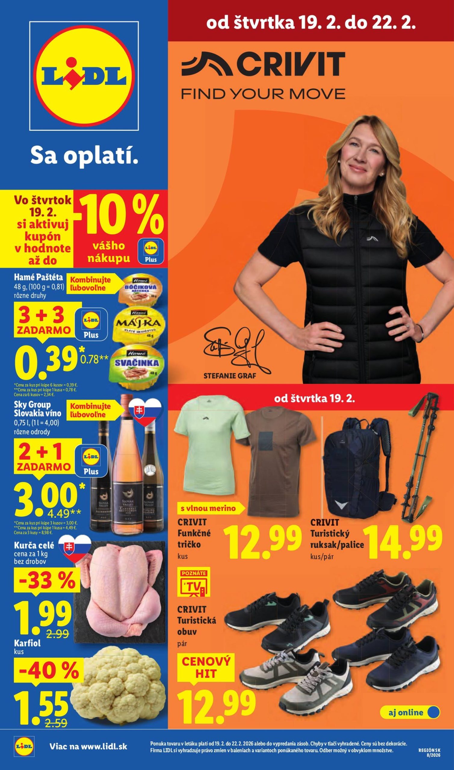 Page 1 of Aktuálny lidl leták platný od štvrtka 19.02 do 22.02