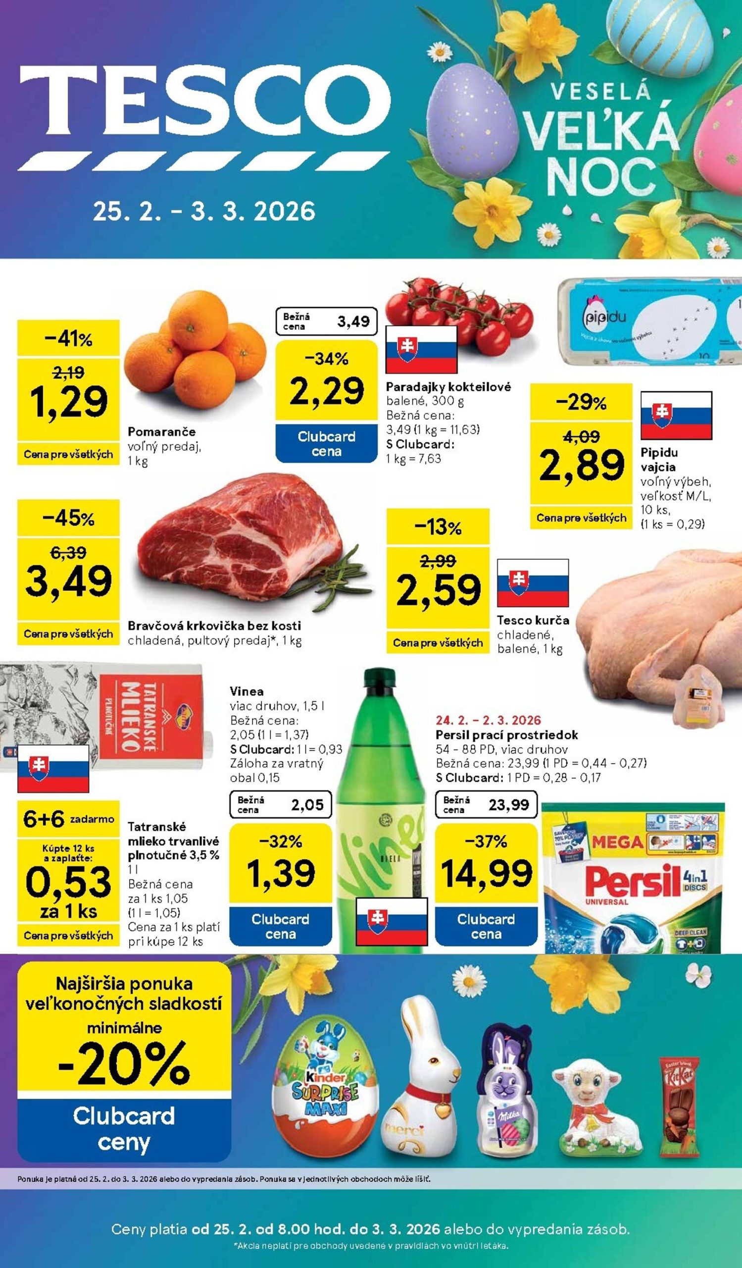 Page 1 of Aktuálny tesco leták platný od stredy 25.02 do 03.03