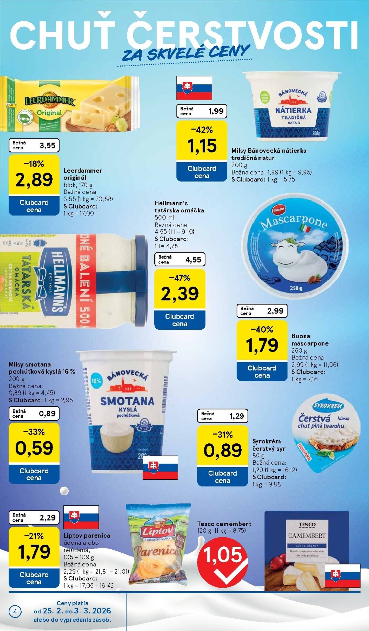Page 4 of Aktuálny tesco leták platný od stredy 25.02 do 03.03