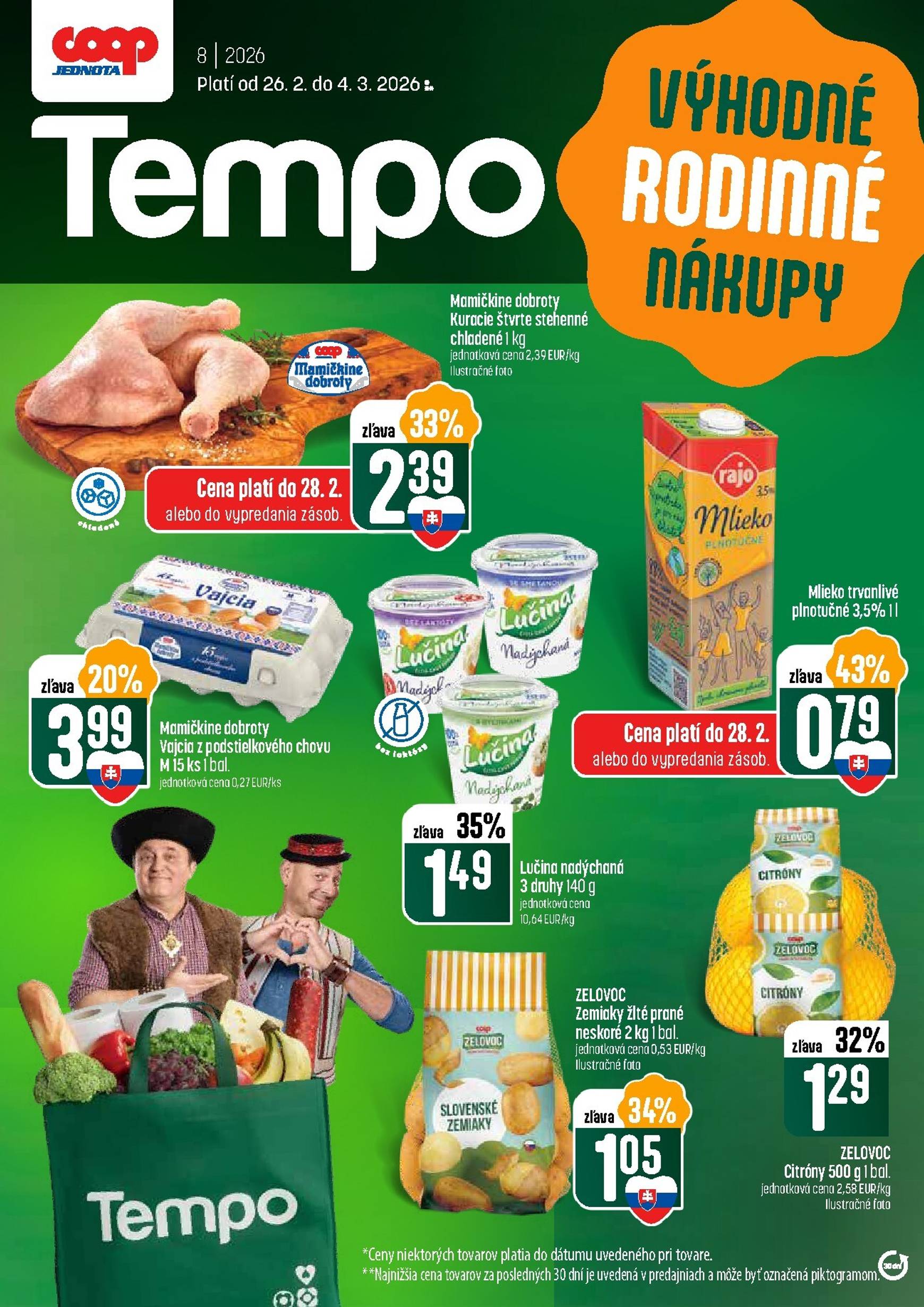 Page 1 of Aktuálny coop-jednota leták platný od štvrtka 26.02 do 04.03