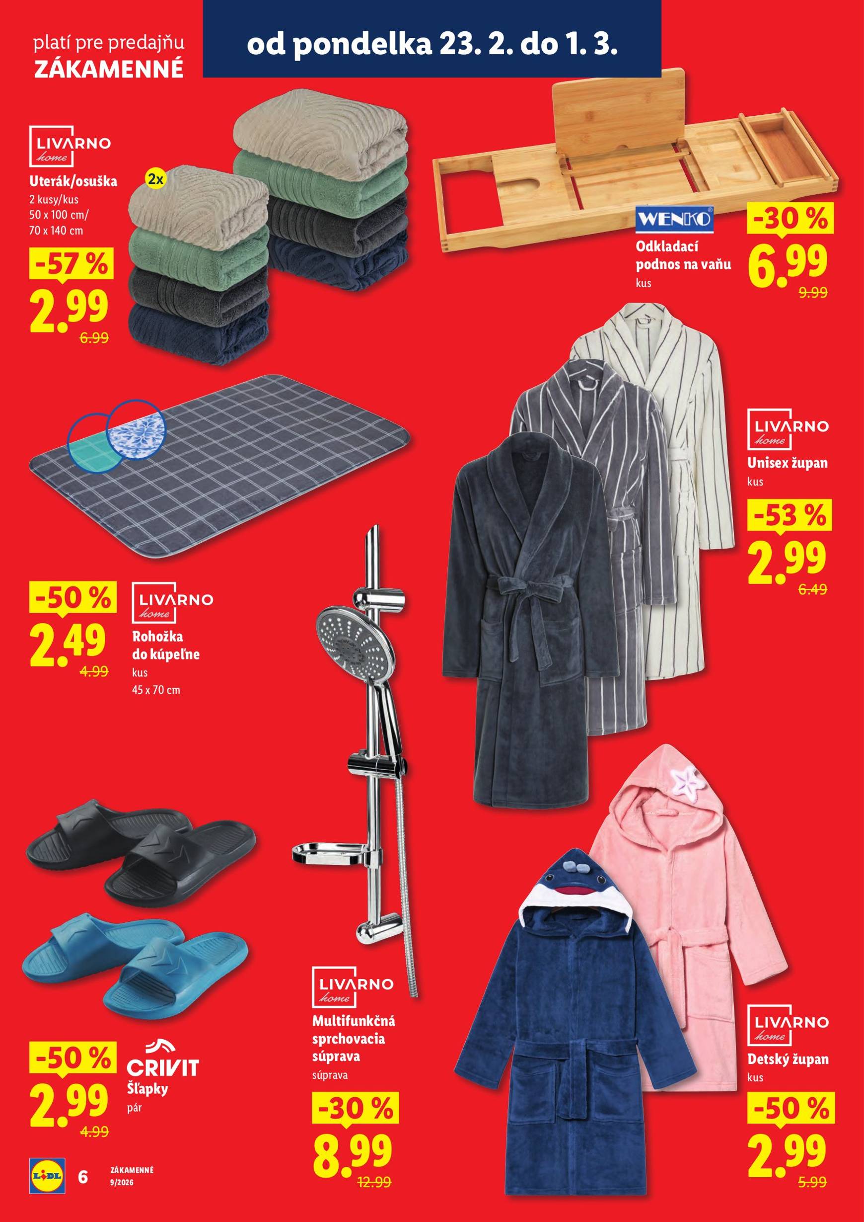 Page 6 of Aktuálny lidl leták platný od pondelka 23.02 do 01.03