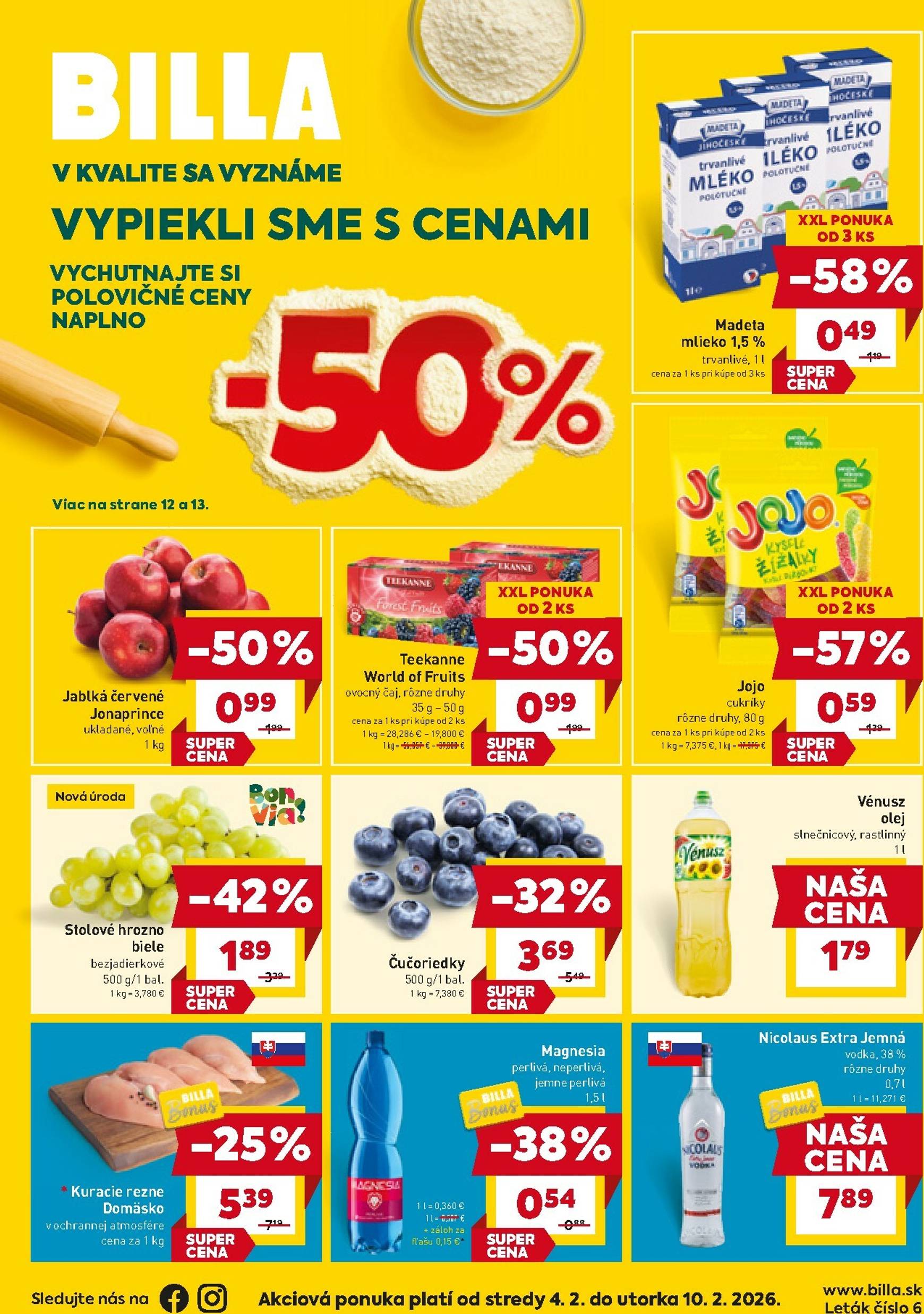 Page 1 of Aktuálny billa leták platný od stredy 04.02 do 10.02