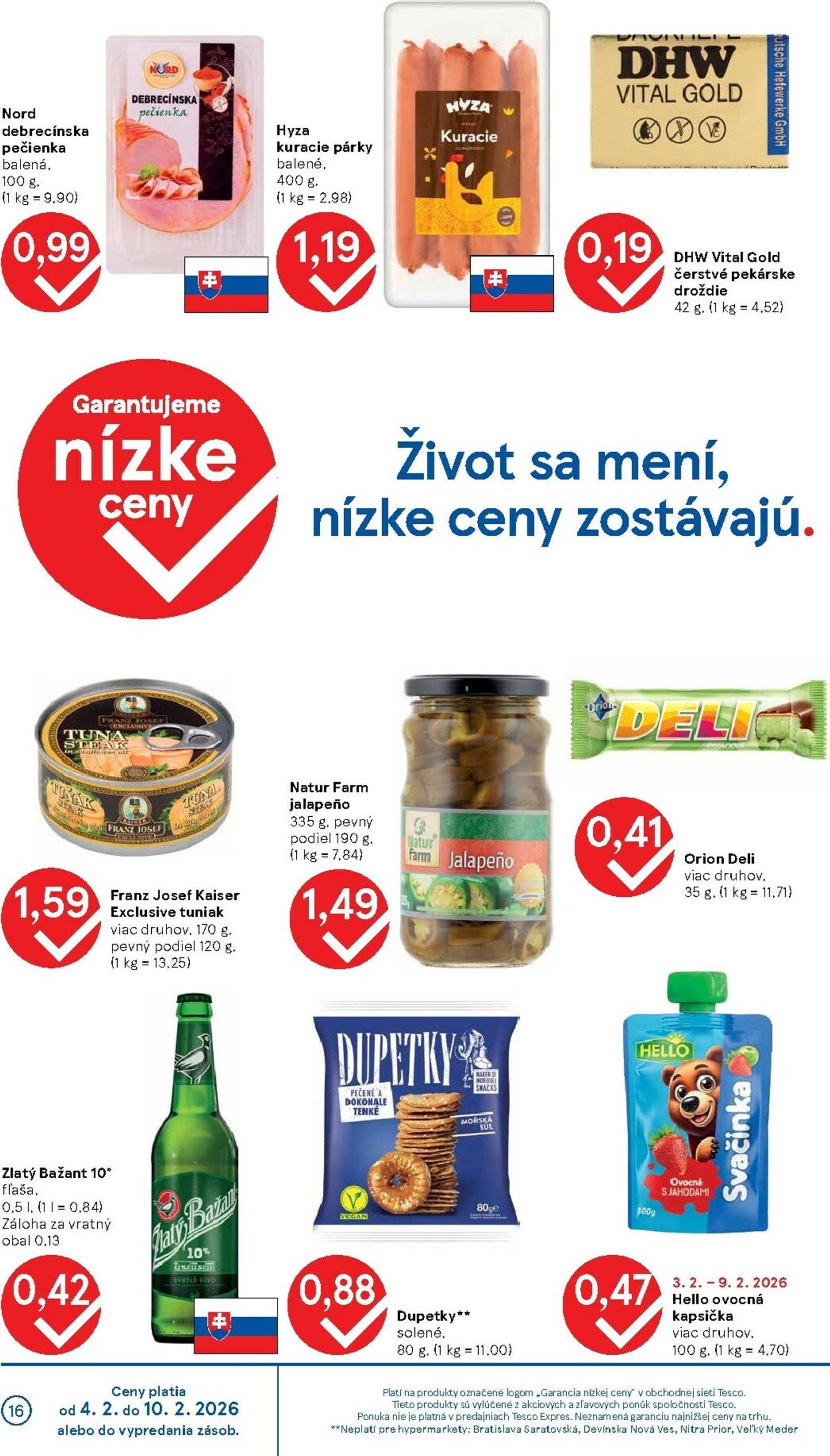 Page 16 of Aktuálny tesco leták platný od stredy 04.02 do 10.02