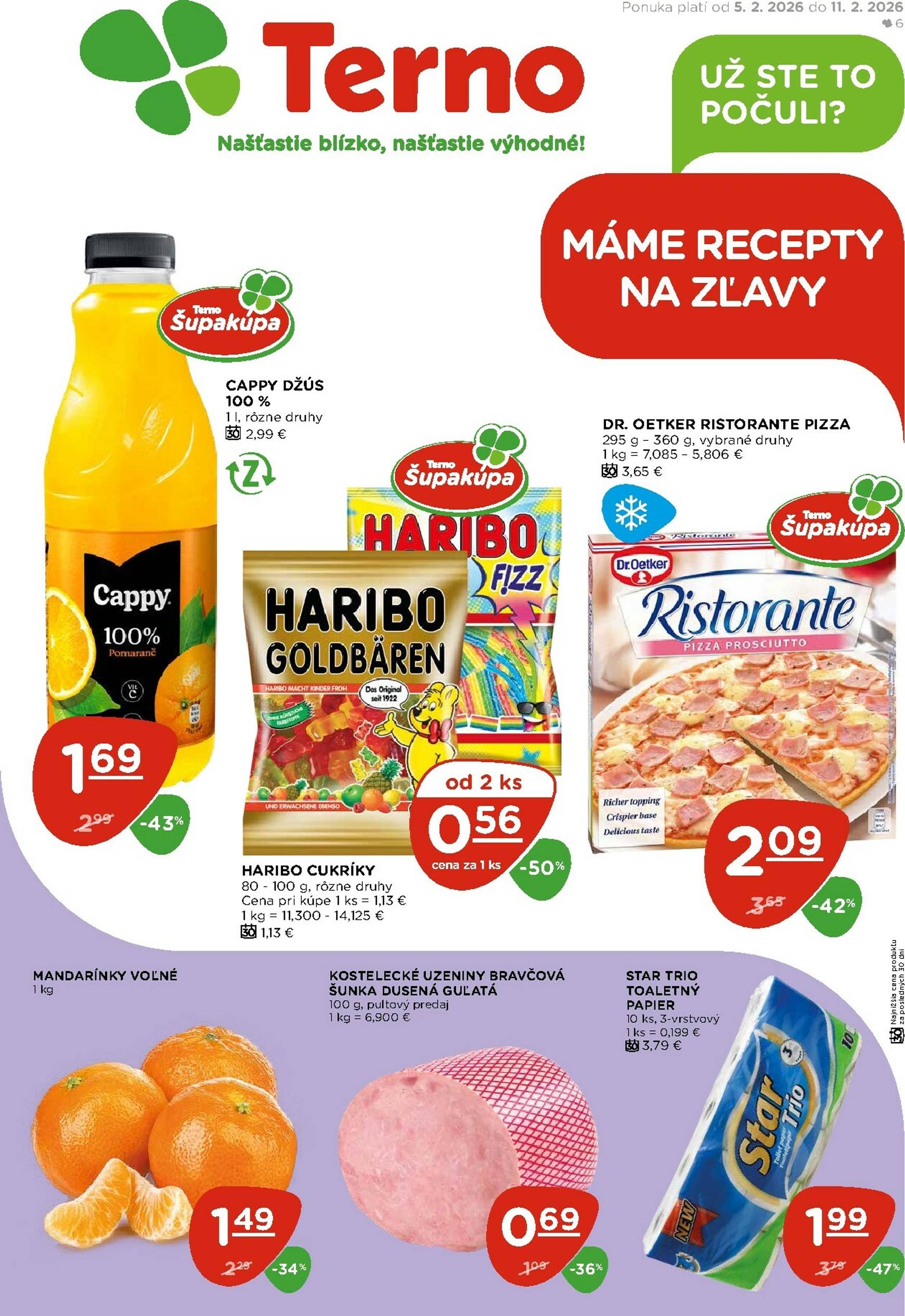 Page 1 of Aktuálny terno leták platný od štvrtka 05.02 do 11.02