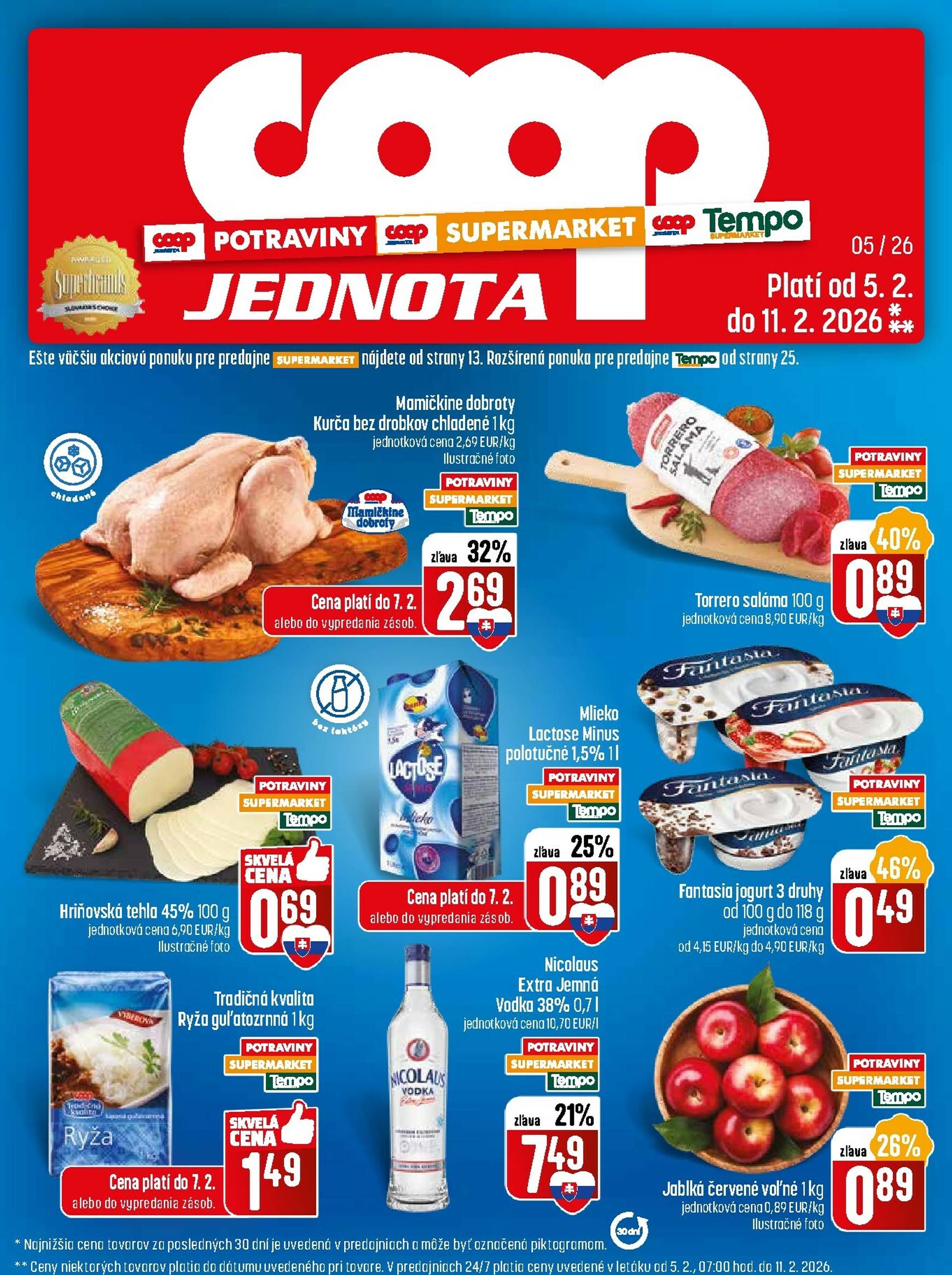 Page 1 of Aktuálny coop-jednota leták platný od štvrtka 05.02 do 11.02