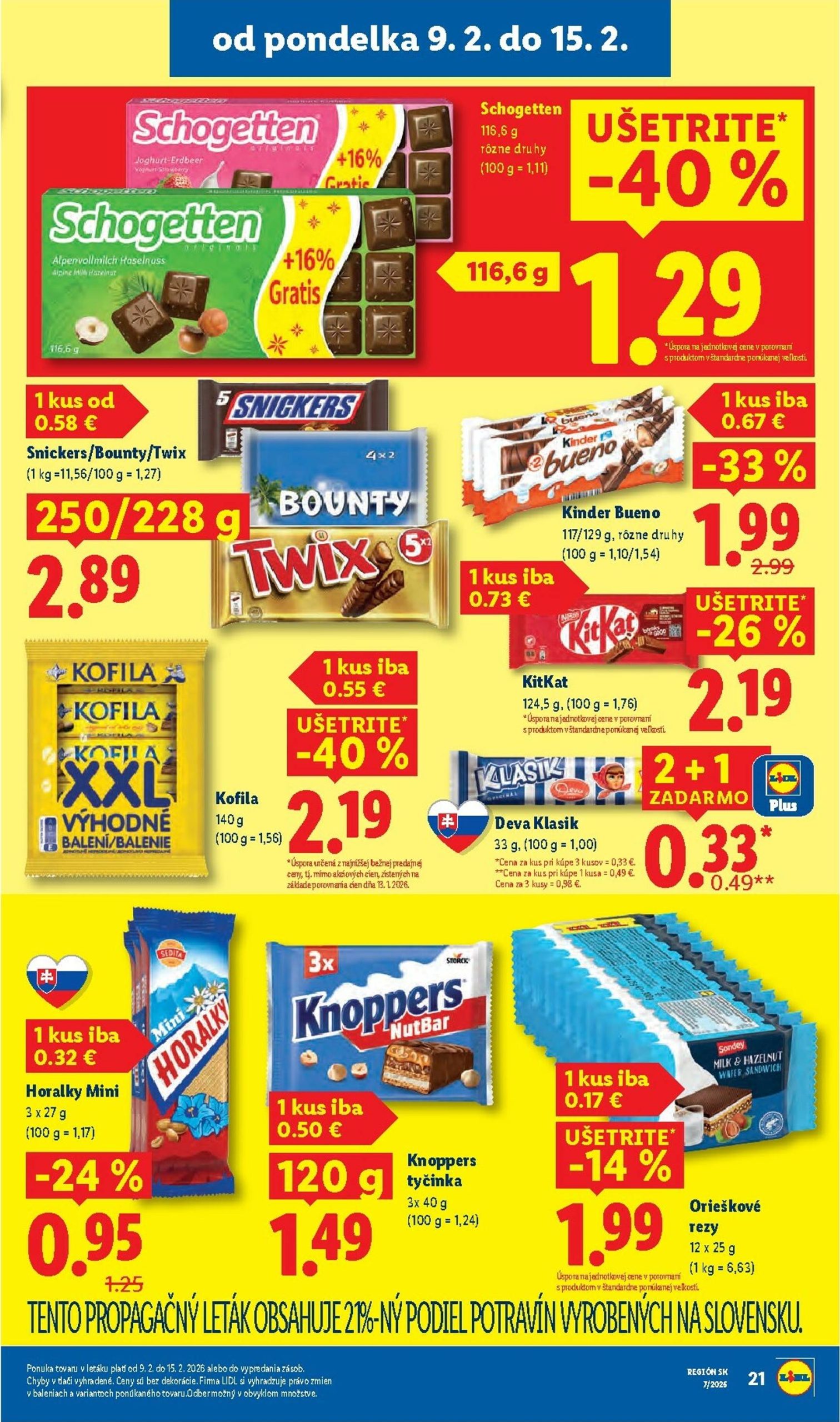 Page 21 of Aktuálny lidl leták platný od pondelka 09.02 do 15.02
