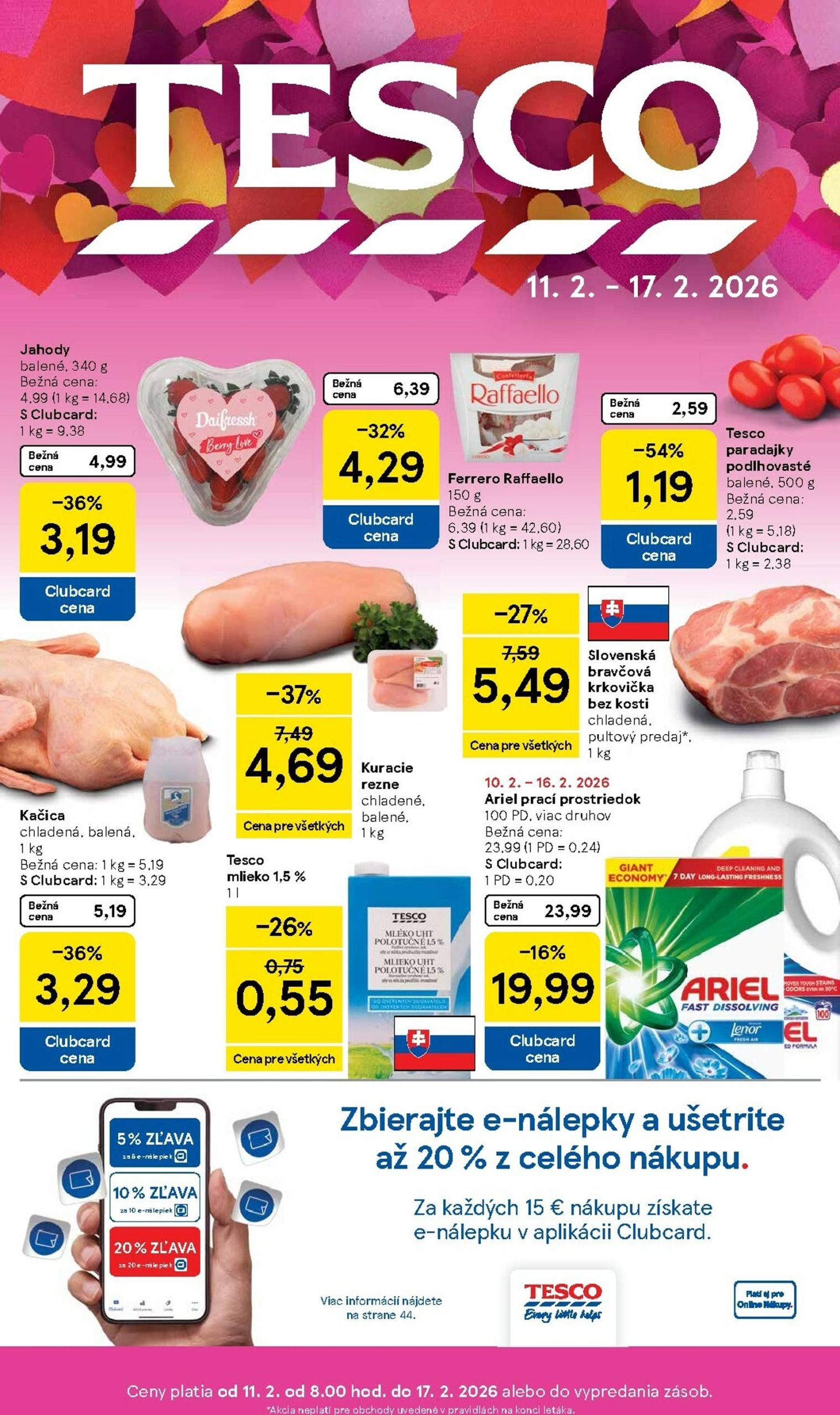 Page 1 of Aktuálny tesco leták platný od stredy 11.02 do 17.02