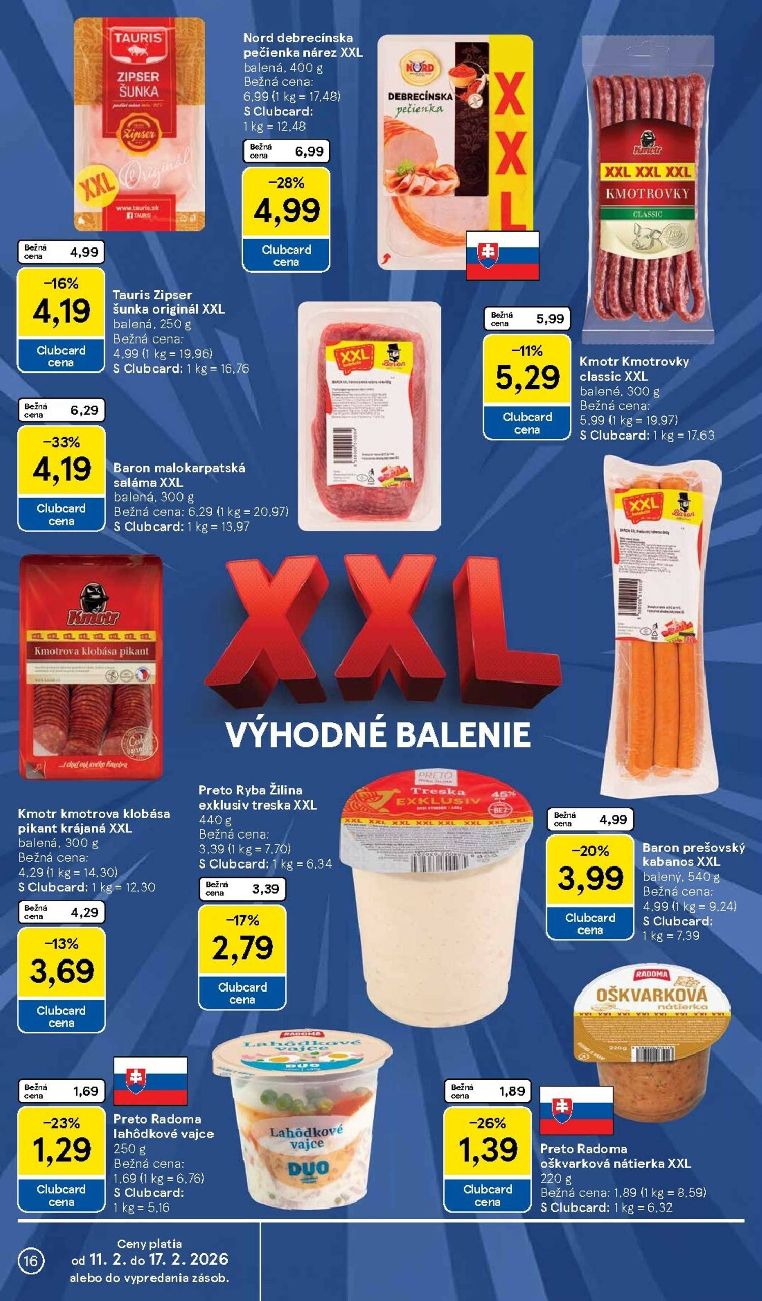 Page 16 of Aktuálny tesco leták platný od stredy 11.02 do 17.02