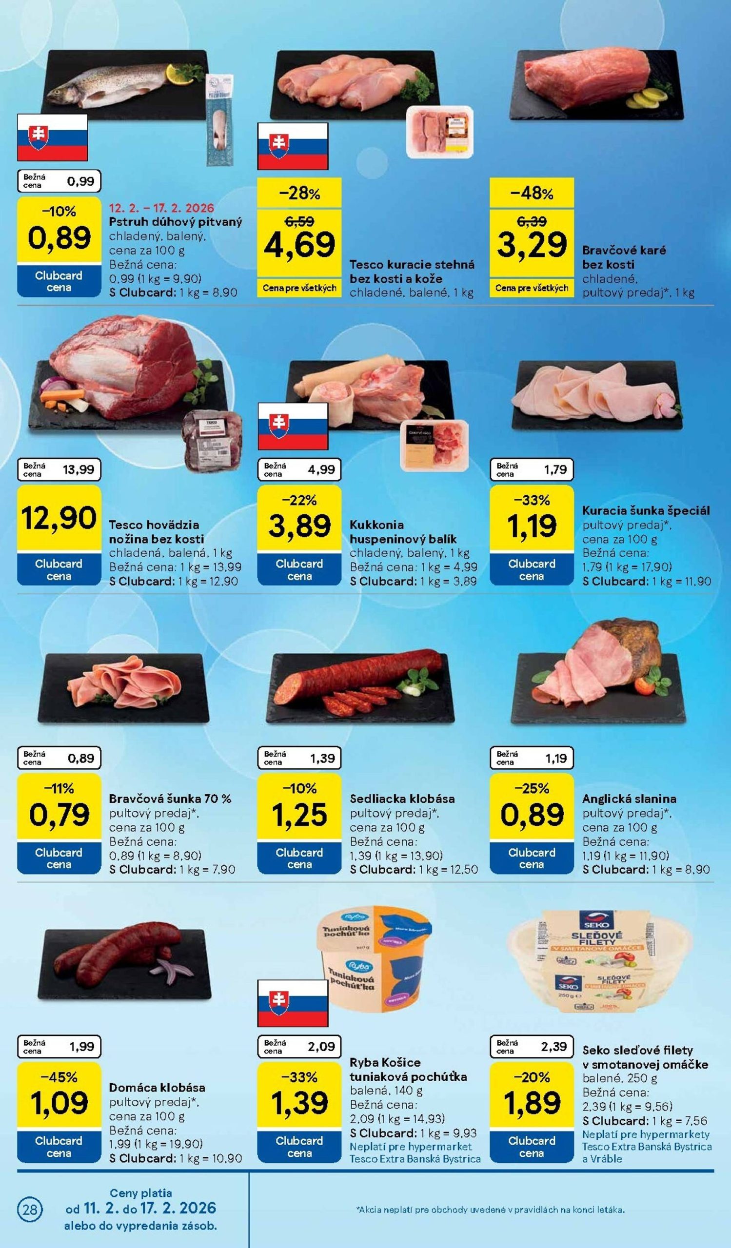 Page 28 of Aktuálny tesco leták platný od stredy 11.02 do 17.02