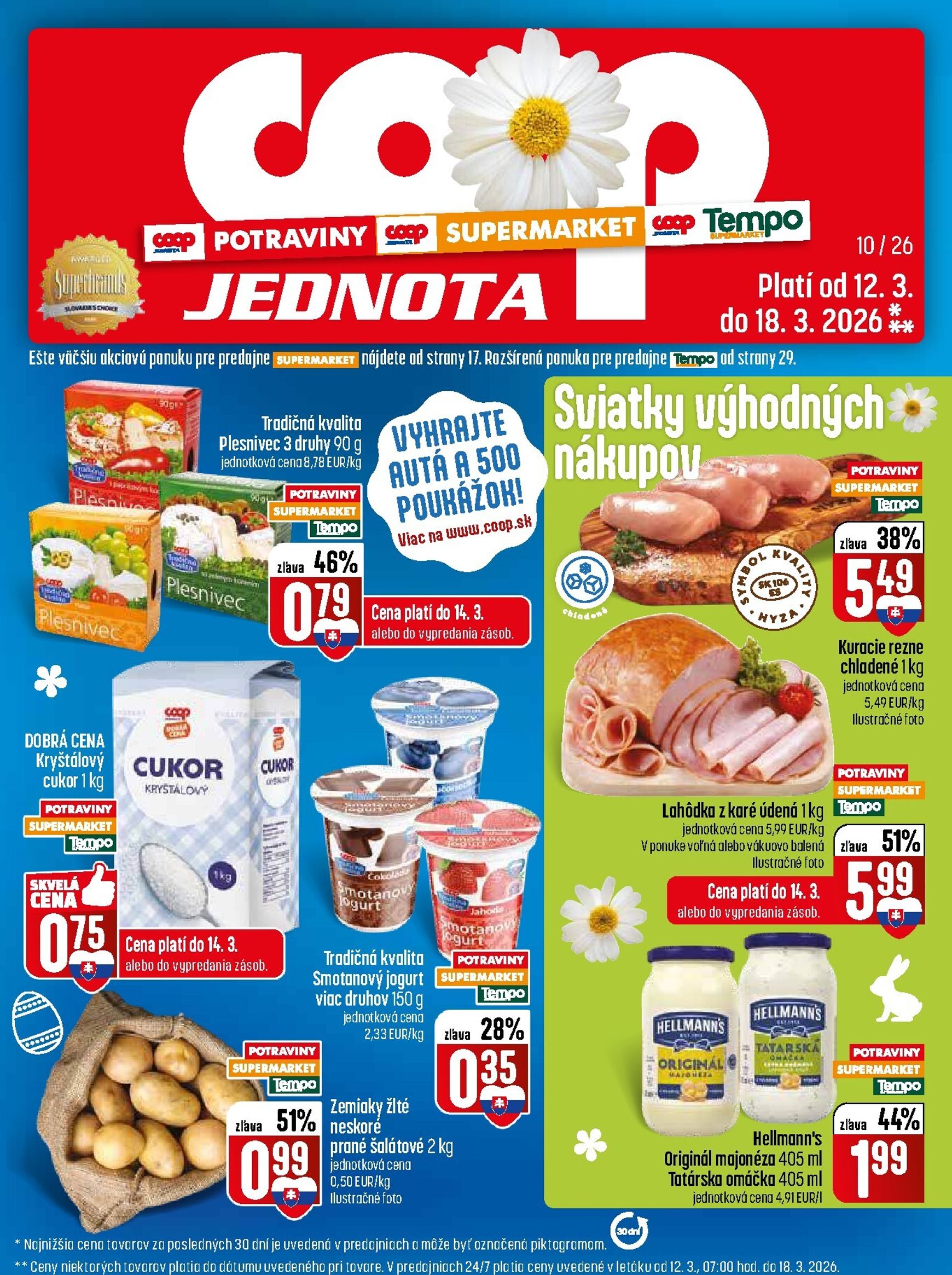 Page 1 of Aktuálny coop-jednota leták platný od štvrtka 12.03 do 18.03