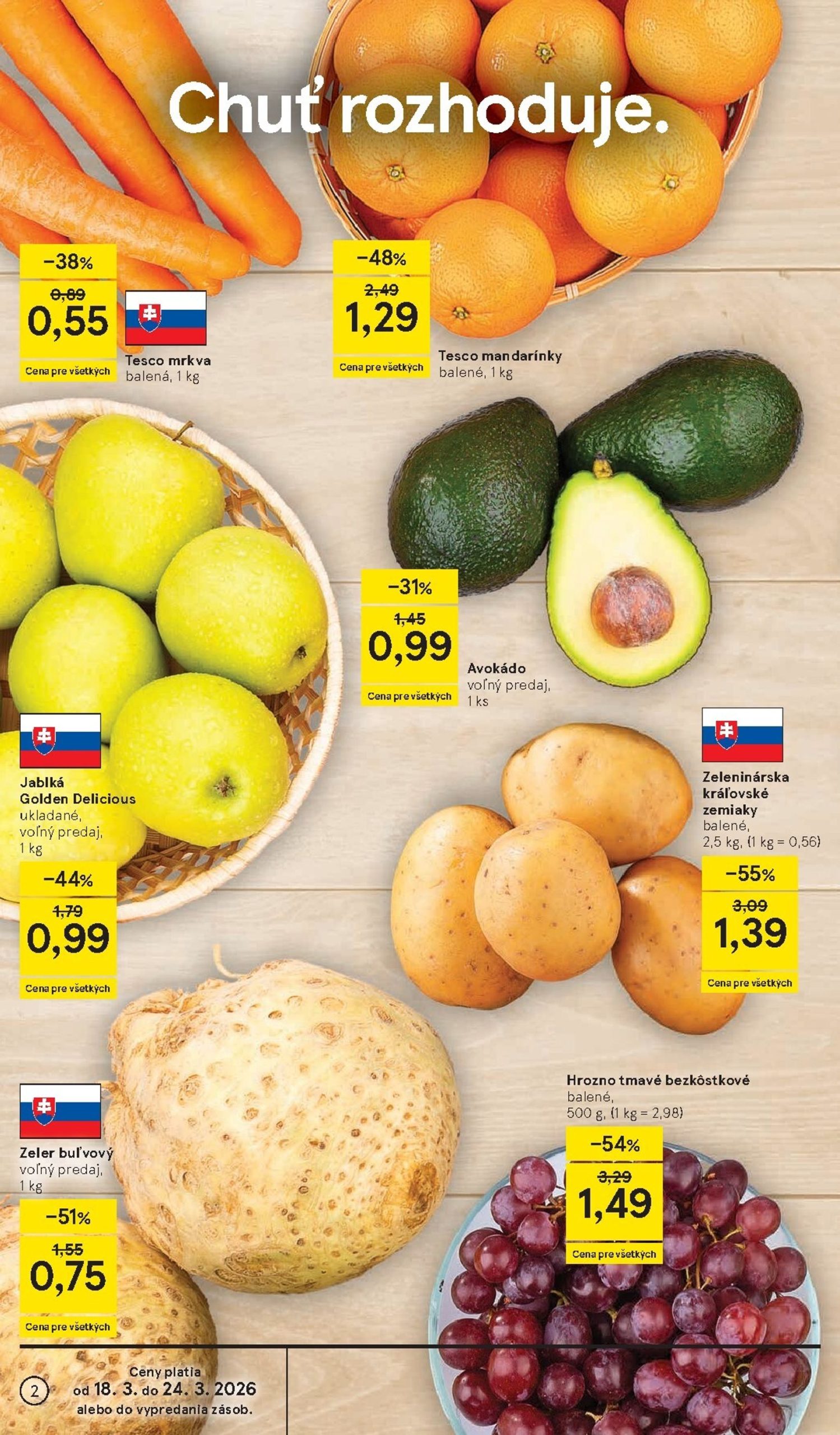 Page 2 of Aktuálny tesco leták platný od stredy 18.03 do 24.03