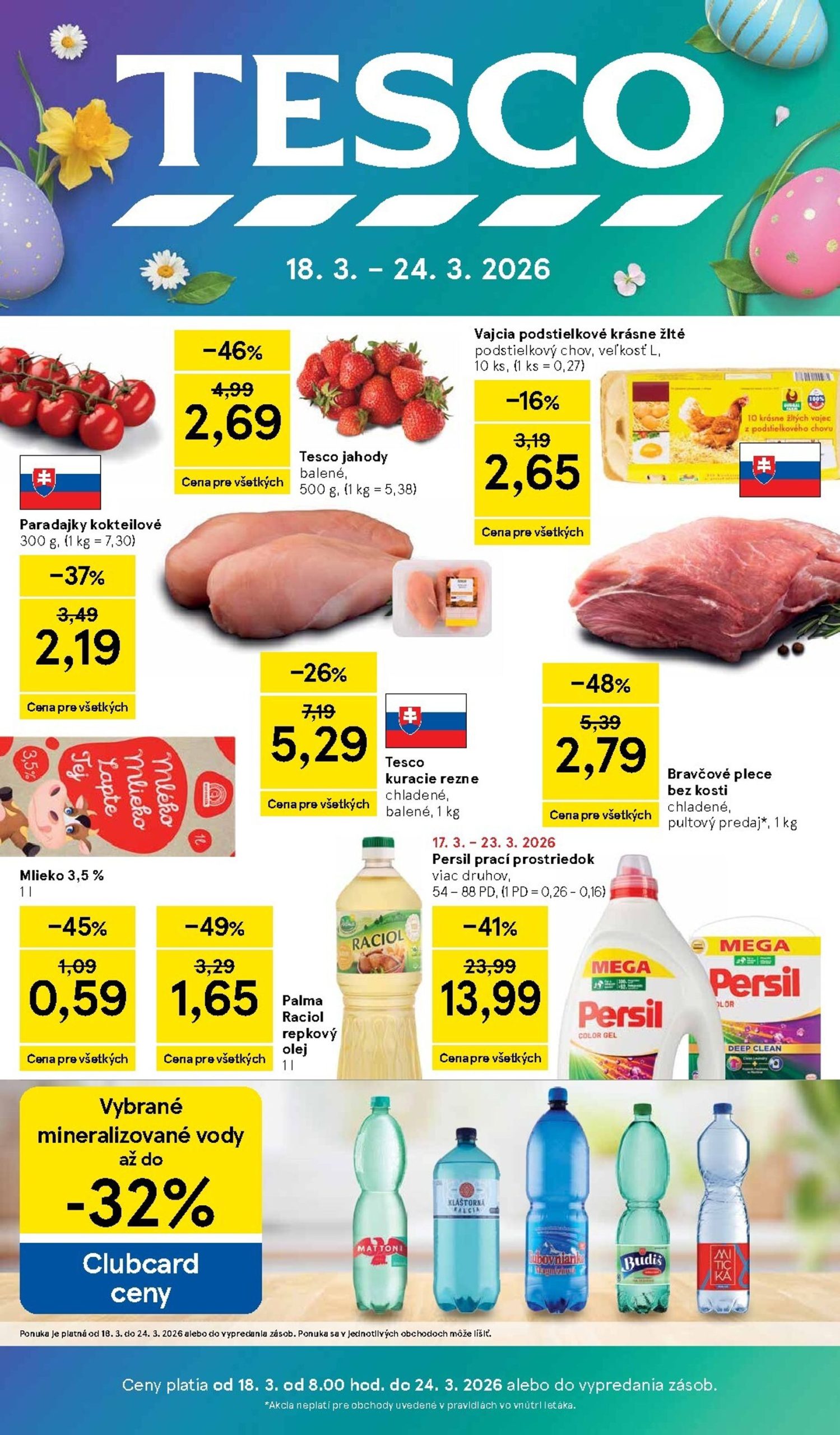 Page 1 of Aktuálny tesco leták platný od stredy 18.03 do 24.03