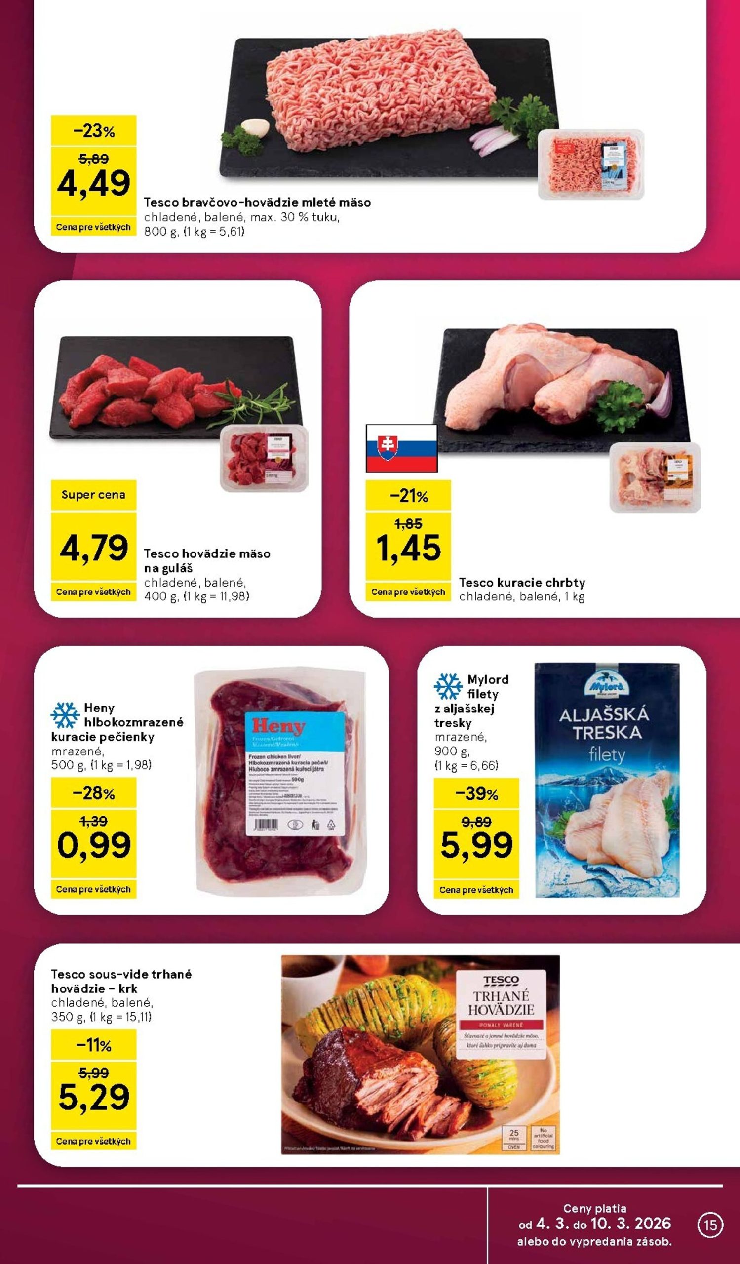 Page 15 of Aktuálny tesco leták platný od stredy 04.03 do 10.03