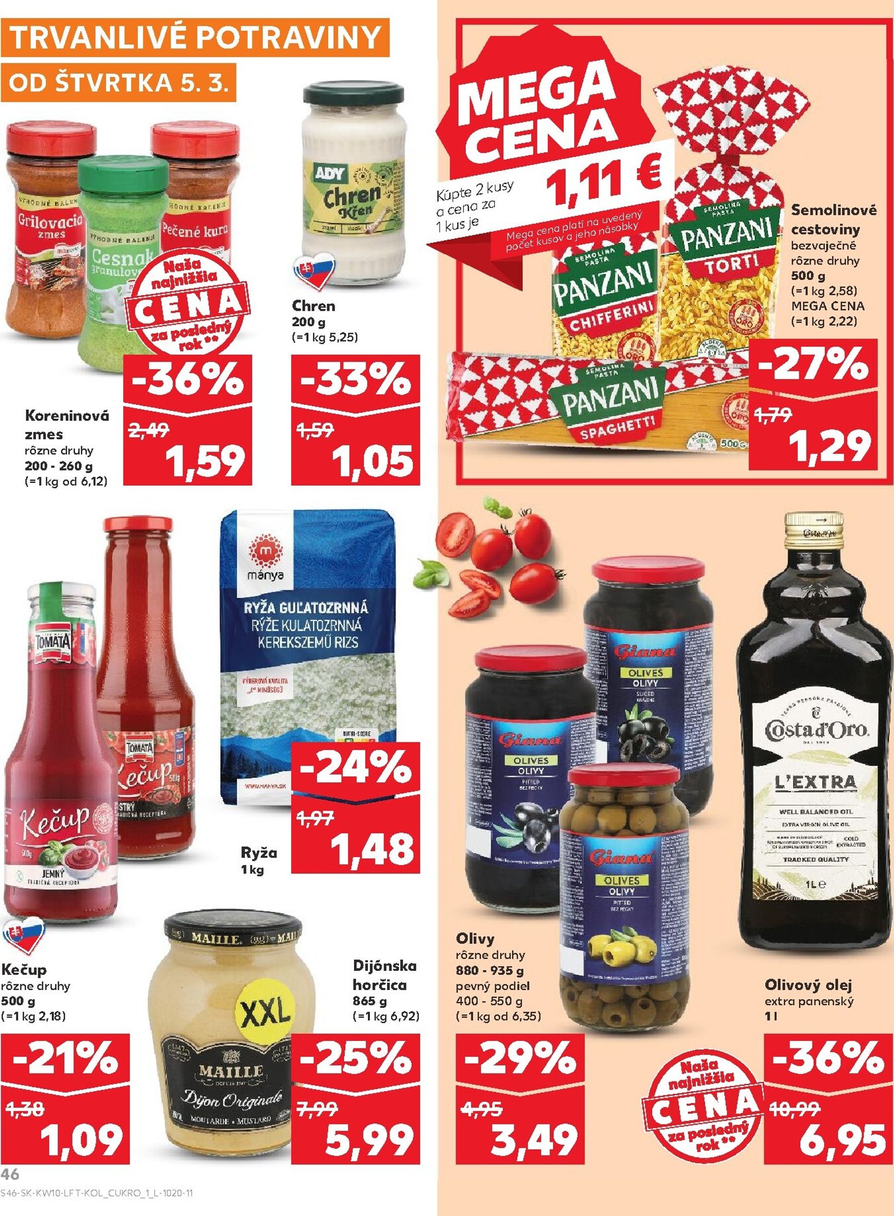 Page 46 of Aktuálny kaufland leták platný od štvrtka 05.03 do 11.03