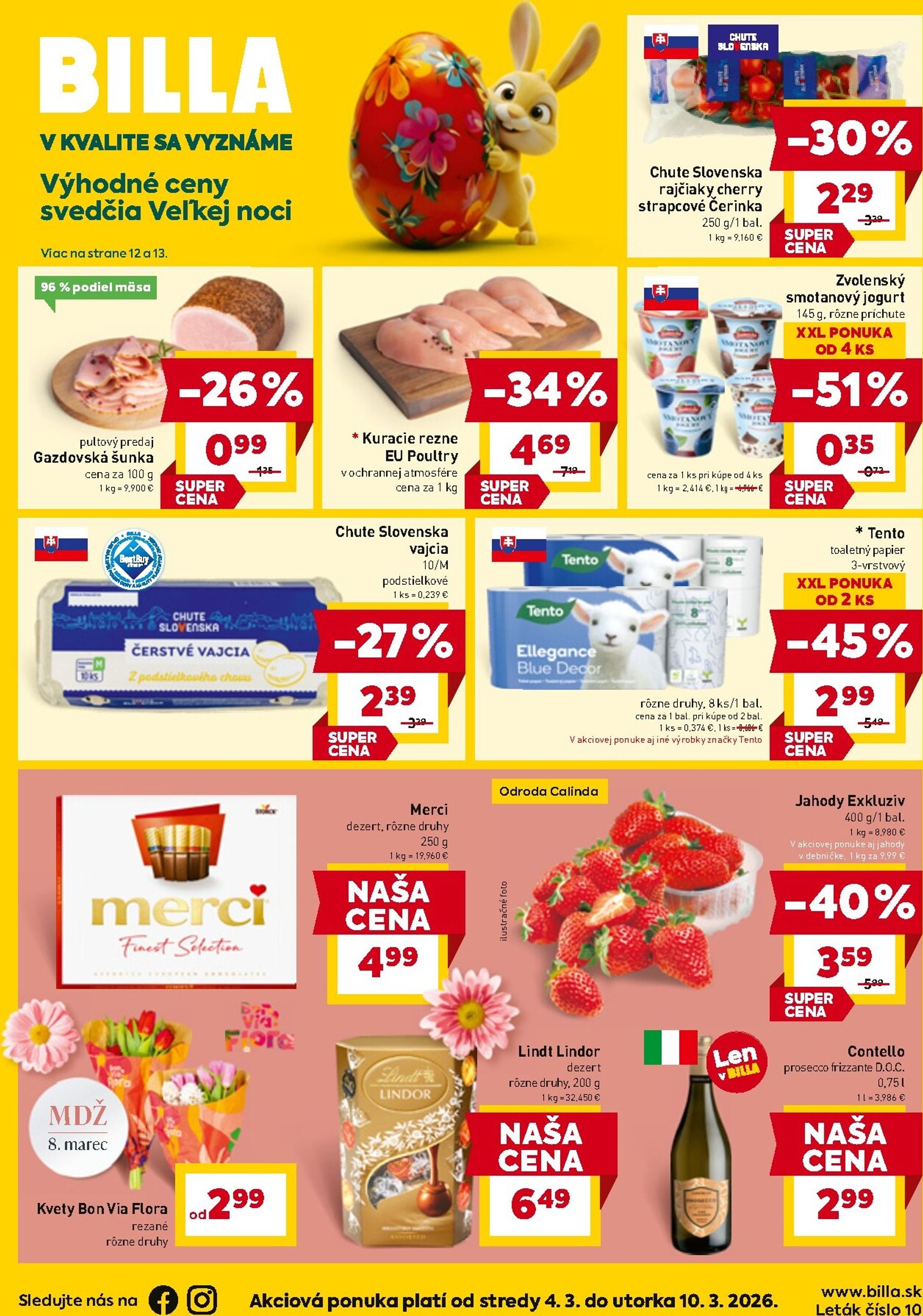 Page 1 of Aktuálny billa leták platný od stredy 04.03 do 10.03