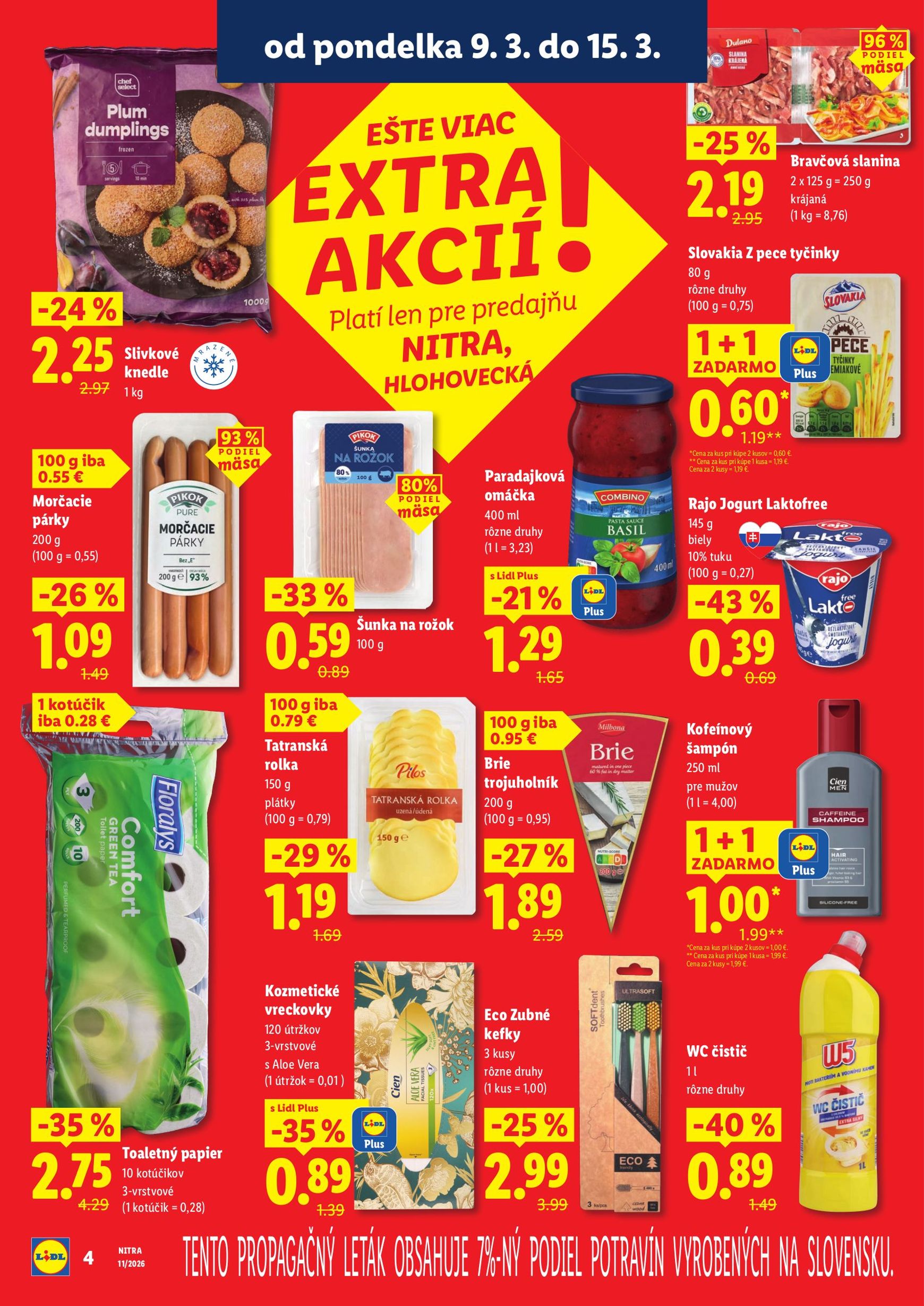 Page 4 of Aktuálny lidl leták platný od pondelka 09.03 do 15.03